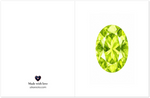 Peridot Birthstone Greeting Cards, Pack of 10 | Ulka Rocks