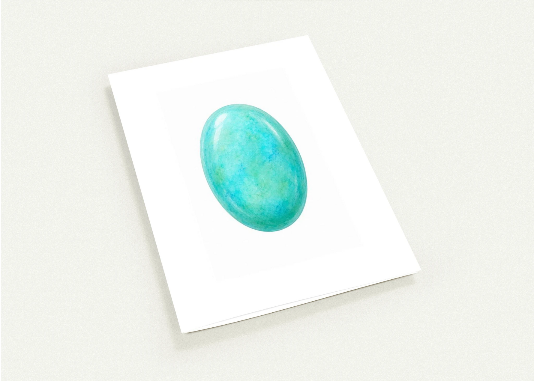 Turquoise Birthstone Greeting Cards, Pack of 10 | Ulka Rocks