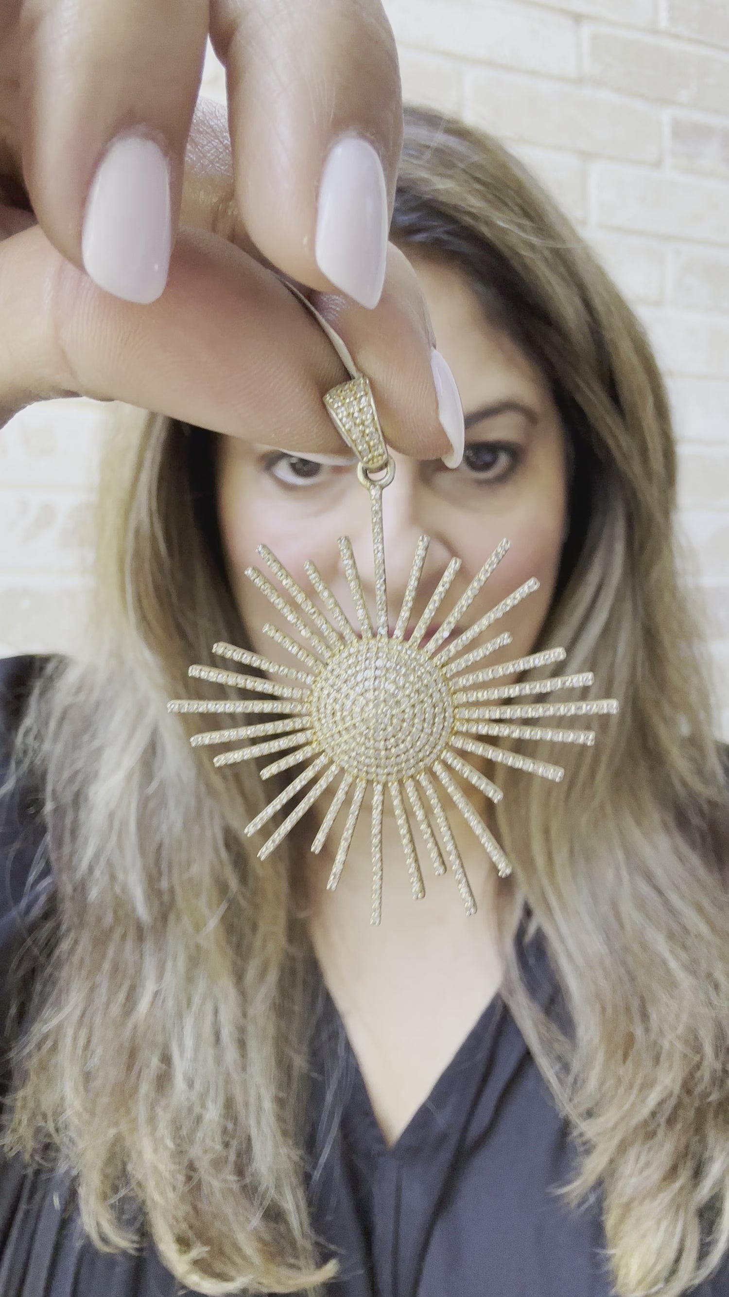 Gold Diamond Starburst Pendant | Power Piece | Timeless Light