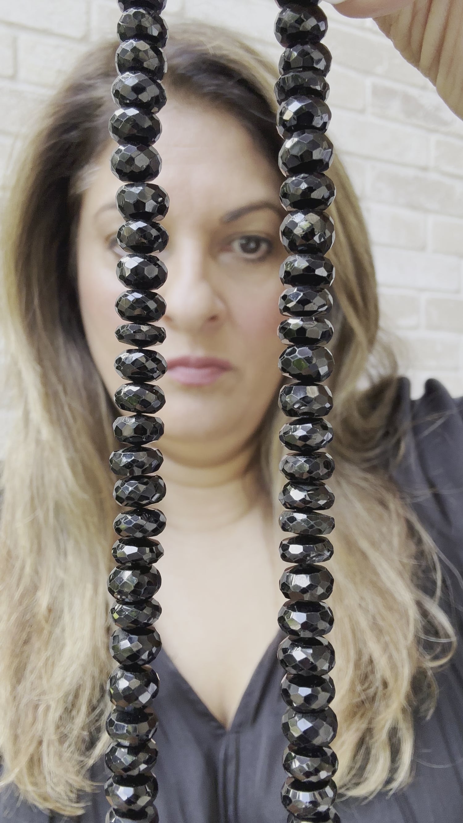Black Spinel Necklace with Black Spinel Accents | Day-to-Night | Soft Light, Refined Form