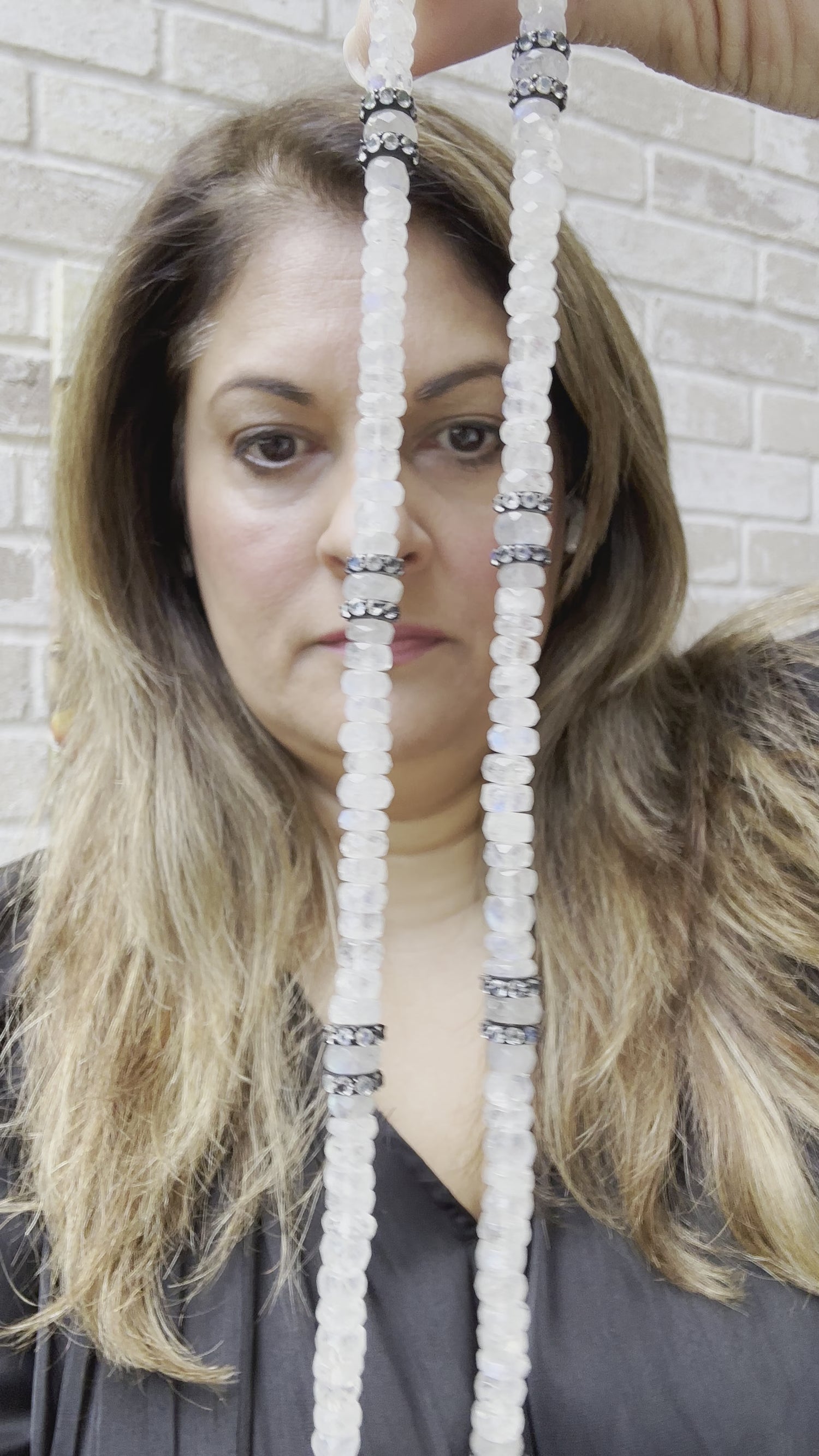 Moonstone Necklace with Moonstone Accents | Refined Daily Wear | Cool Iridescence