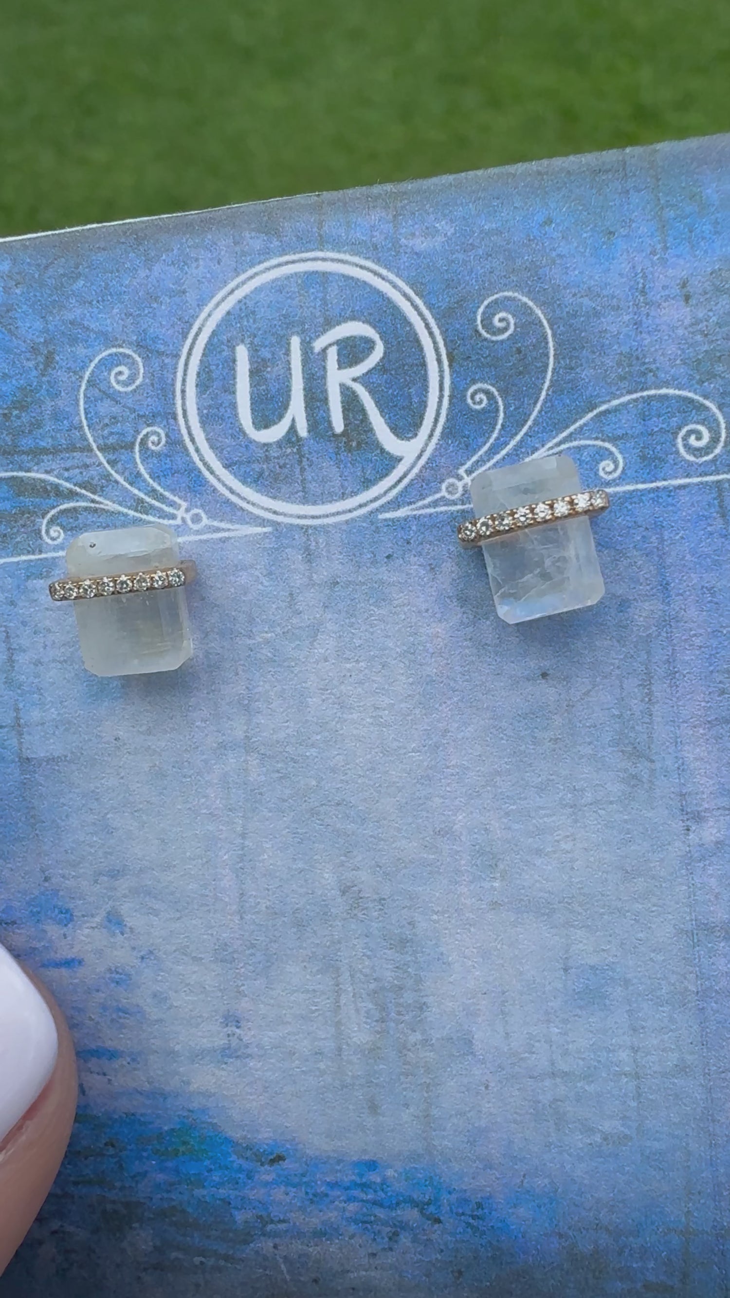 Moonstone Diamond Studs | Refined Daily Wear | Quiet Luxury