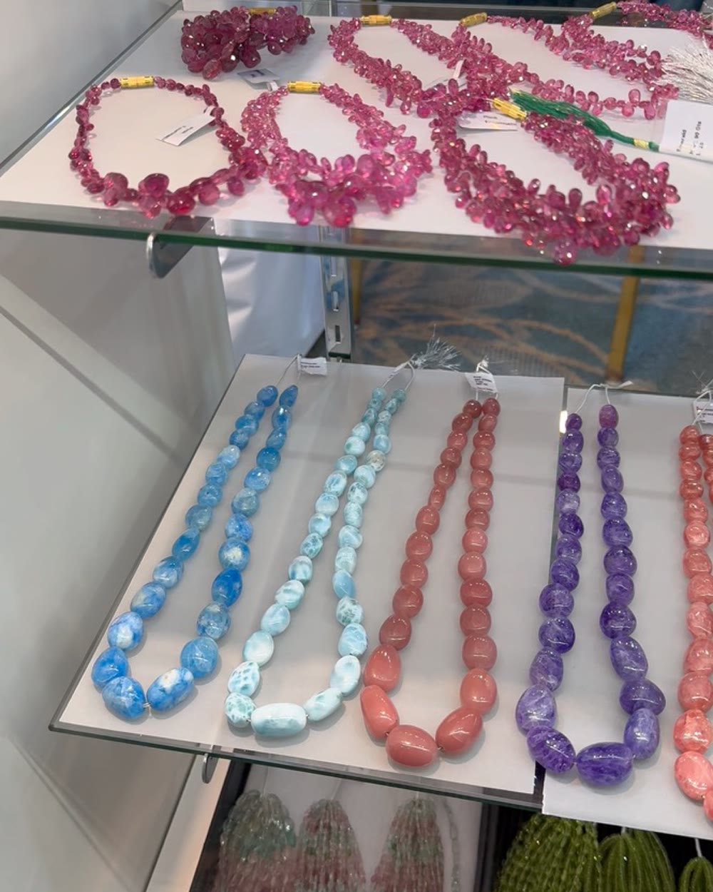 Walking a bead aisle at the Tucson gem show