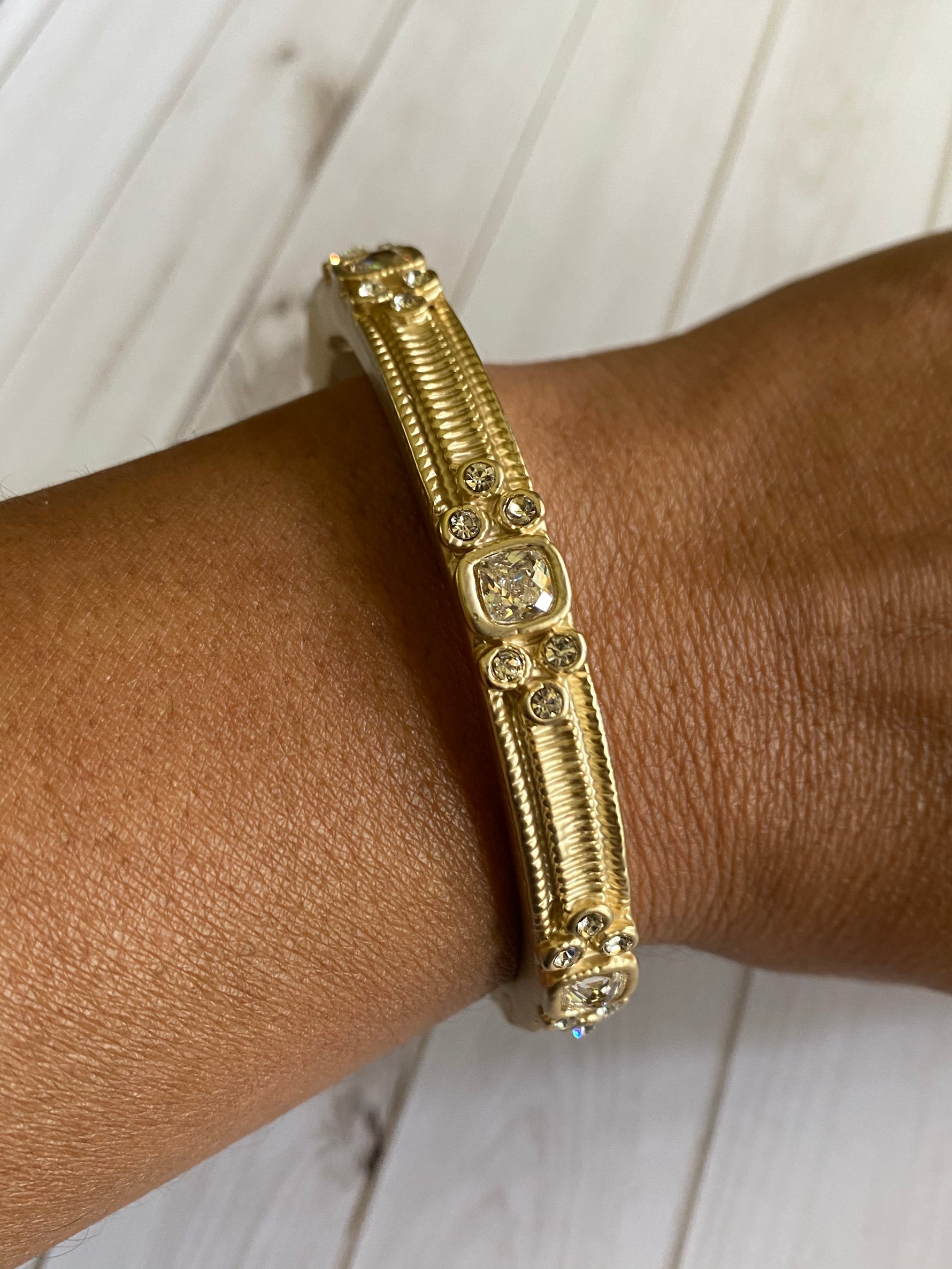 Shiloh Bracelet - Gold Cz Square | Ulka Rocks