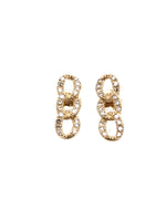 Diamond Chain Link Earrings in 14K Gold | Ulka Rocks