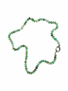 Custom Order:  Chrysoprase Flower Pendant and Necklace