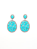 Sleeping Beauty Blue Turquoise Statement Earrings | Ulka Rocks