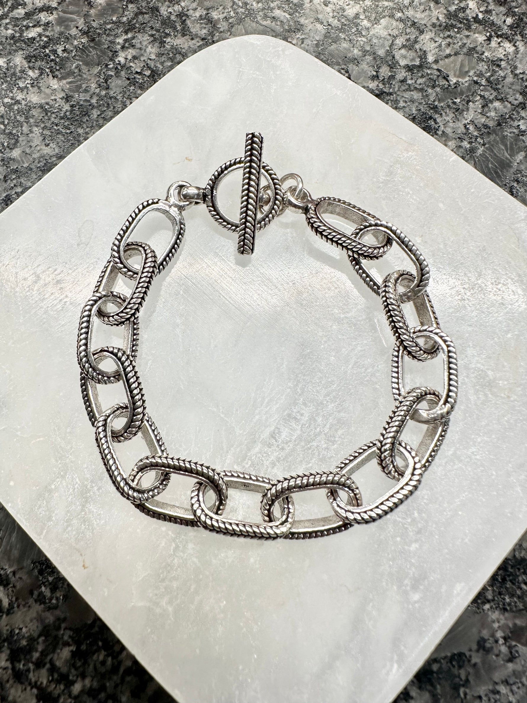 Sterling Silver Link Chain Bracelet | Ulka Rocks