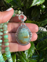 Cresson Collection - Chrysoprase Necklace and Peruvian Green Opal Pendant | Ulka Rocks