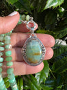 Cresson Collection - Chrysoprase Necklace and Peruvian Opal Pendant