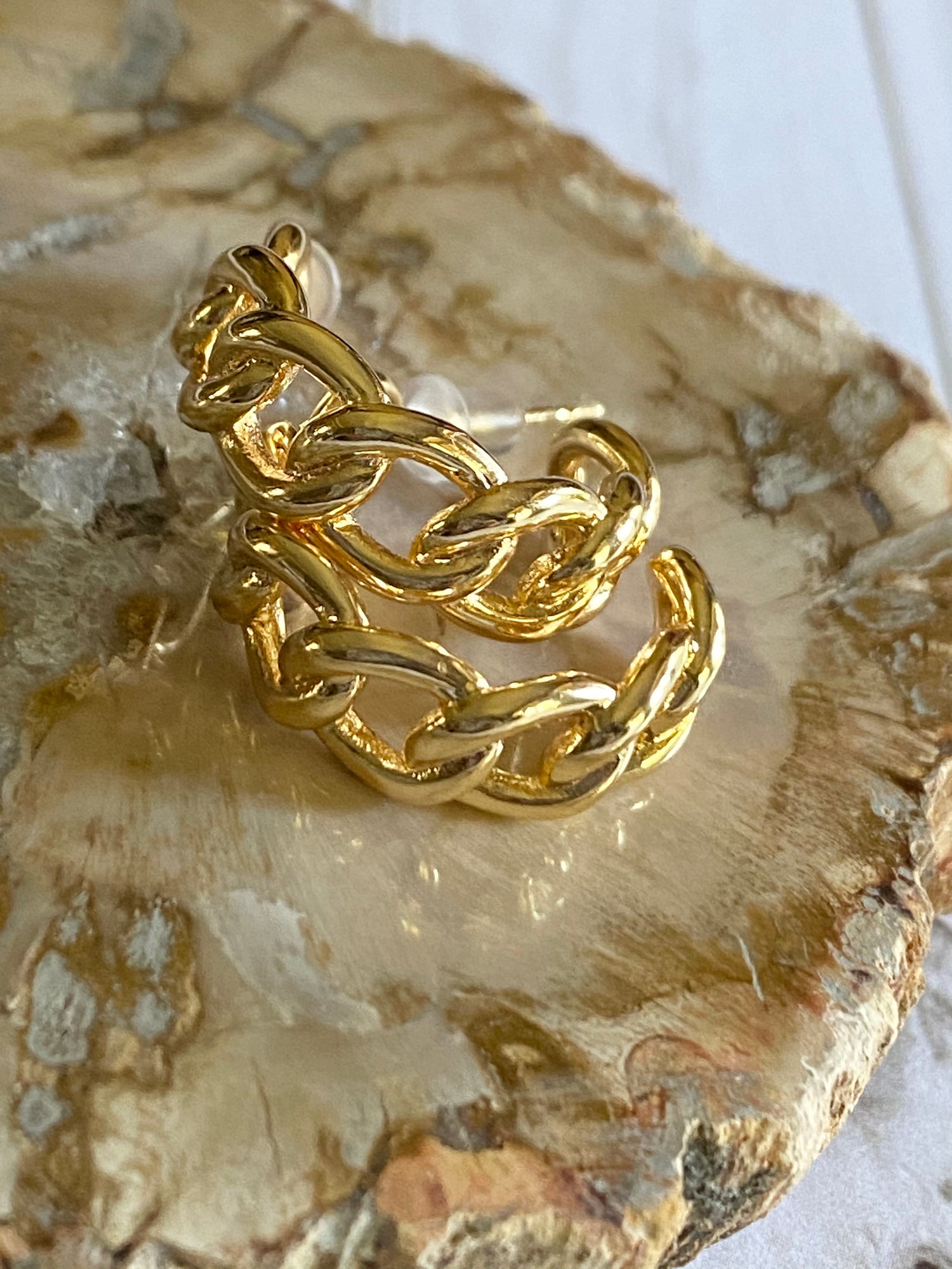Alto Collection - Chain Link Hoop Earrings | Ulka Rocks