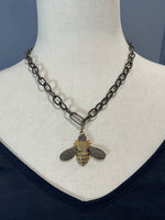 Sterling Silver and Gold Diamond Bee Pendants | Ulka Rocks