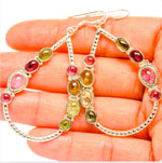 Red Tourmaline Sterling Silver Earrings | Ulka Rocks