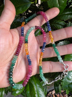 Rainbow Semi-precious Necklace 19.5-20.5 Inches | Ulka Rocks