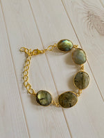 Gemstone Collection - Green Labradorite Bracelet | Ulka Rocks