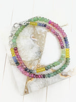 Rainbow Semi-precious Necklace 18.5-19.5 Inches | Ulka Rocks