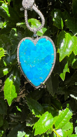 Iron Mountain Blue Turquoise Necklace and Kingman Heart Pendant | Ulka Rocks