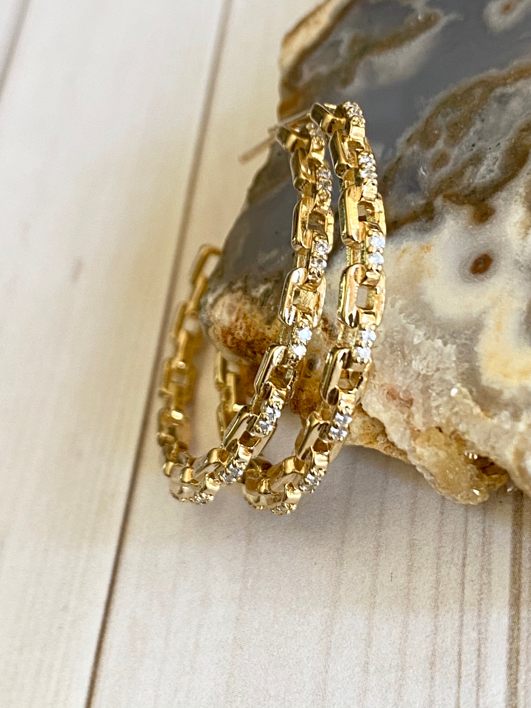 Alto Collection - Chain Hoop Earrings | Ulka Rocks