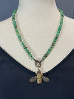 Sterling Silver and Gold Diamond Bee Pendants | Ulka Rocks