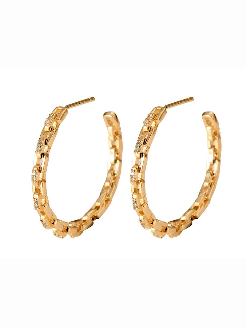 Alto Collection - Chain Hoop Earrings | Ulka Rocks