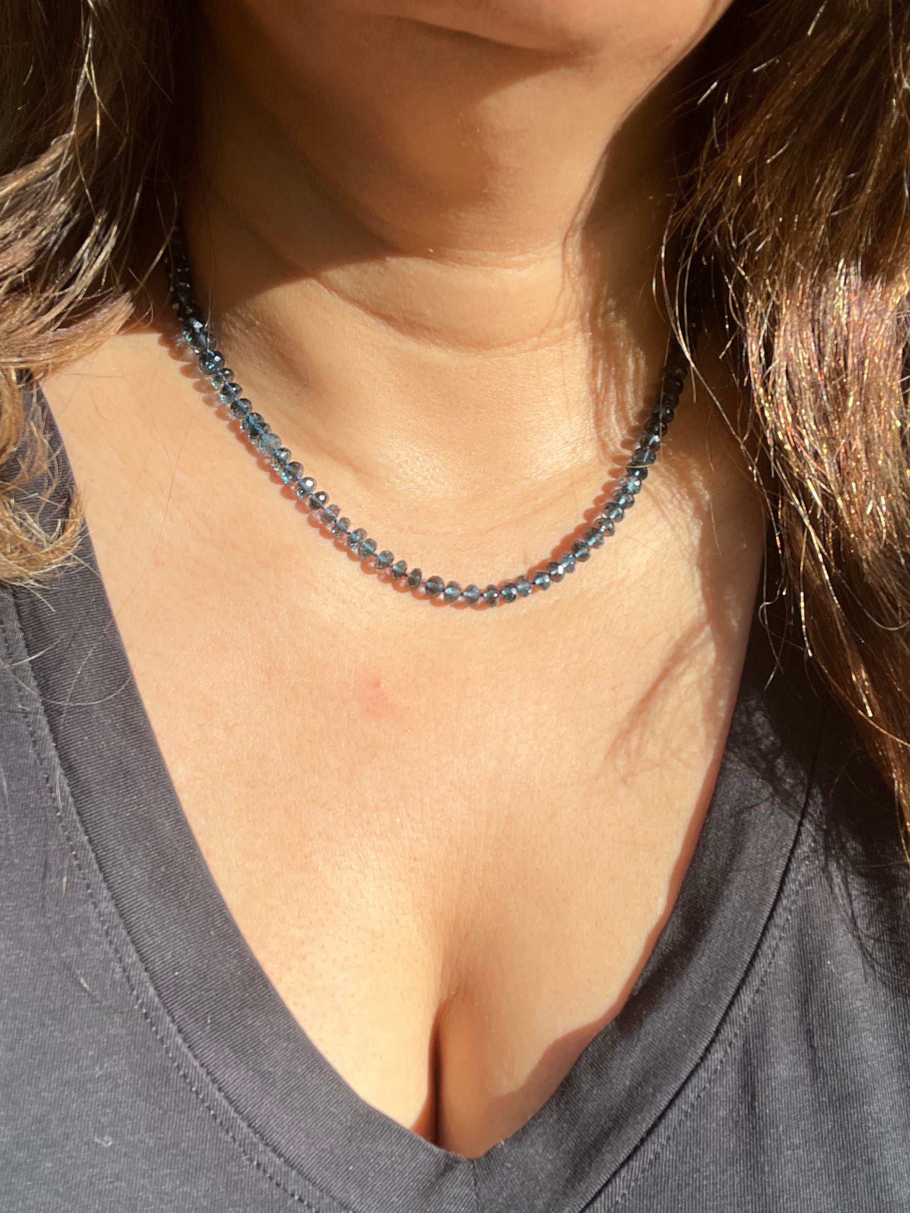 London Blue Necklace and London Blue Diamond Pendant | Ulka Rocks