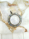 Labradorite Necklace and Labradorite Moonstone Diamond Starburst Pendant