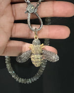 Carved Brown Labradorite Necklace | Ulka Rocks