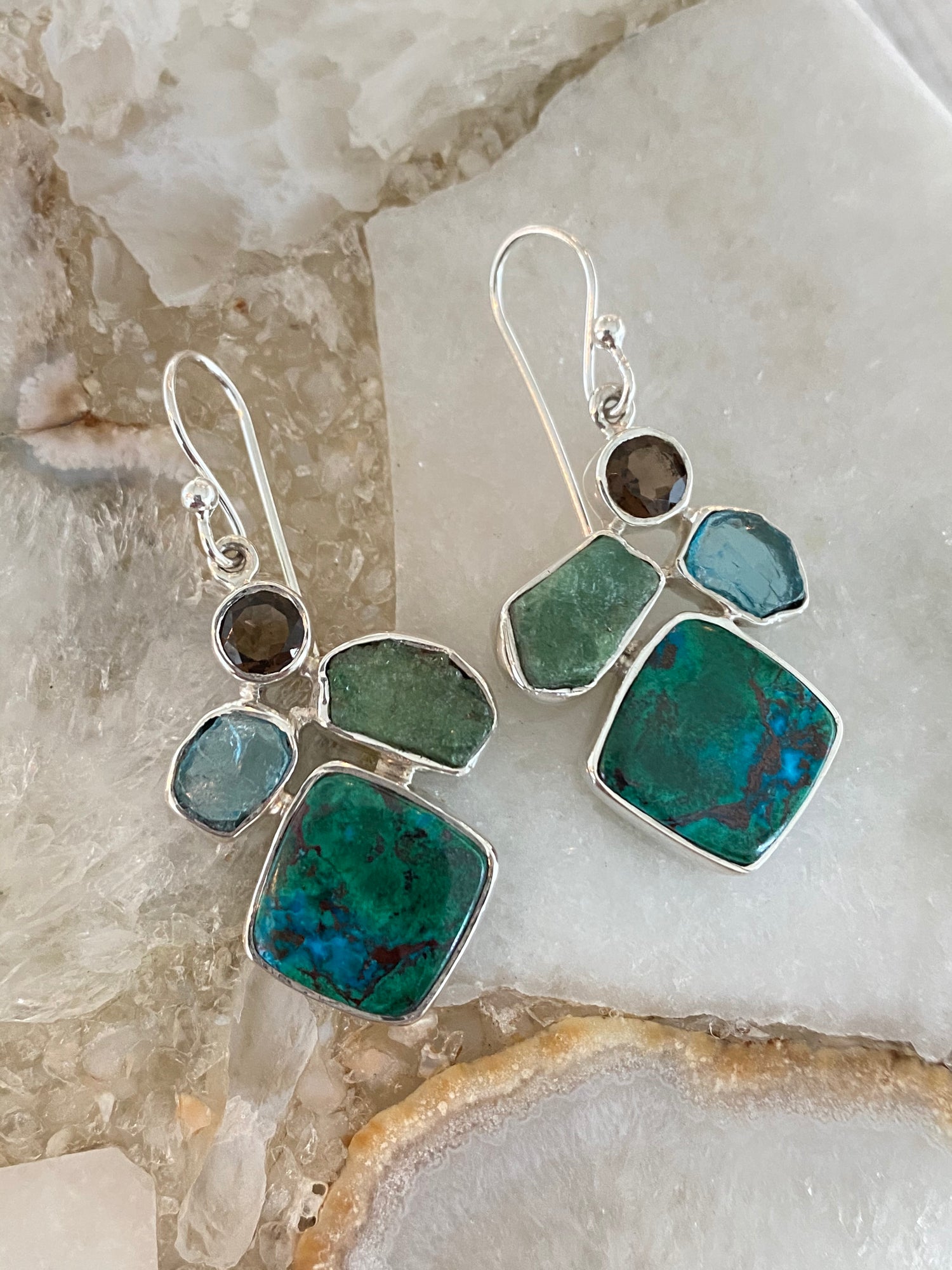 Eden Collection - Gemstone Sterling Silver Earrings - Multiple Designs Available | Ulka Rocks