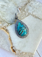 Tiago Collection - Shattuckite and Chrysocolla Pendants | Ulka Rocks