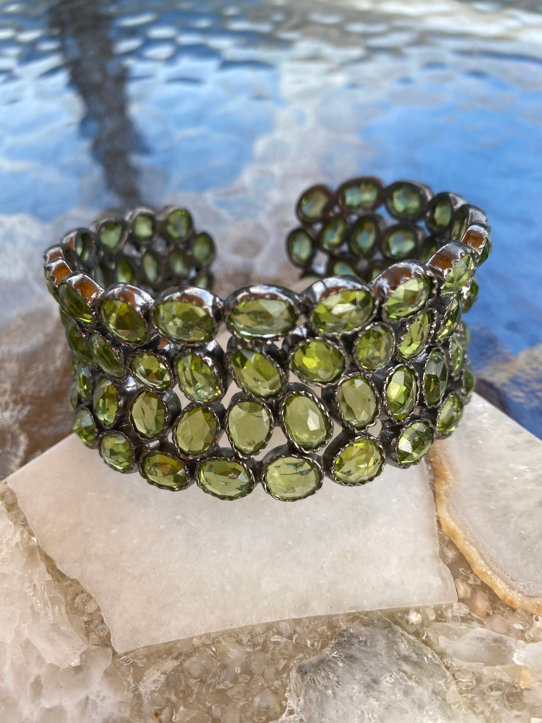 Gemstone Sterling Silver Bracelet Cuffs - Multiple Stones Available | Ulka Rocks