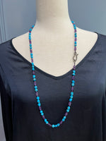 32" Campitos Turquoise and Purple Amethyst Necklace | Ulka Rocks