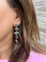 Blue Labradorite Earrings | Ulka Rocks