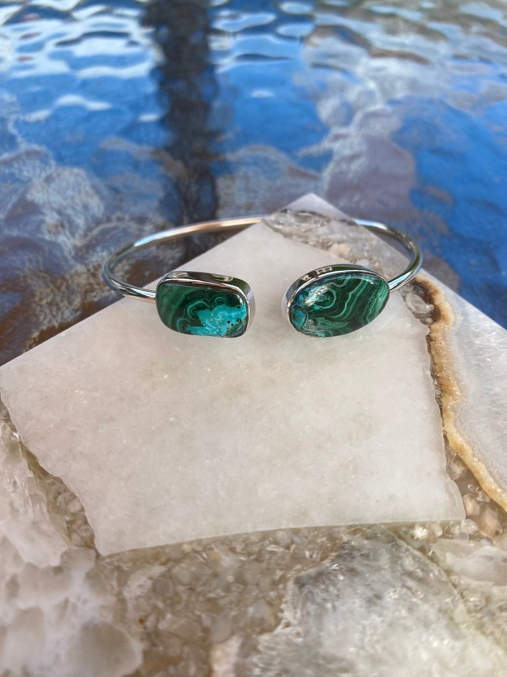 Eden Collection - Gemstone Sterling Silver Bracelet Cuffs - Multiple Stones Available | Ulka Rocks