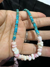 Pink Conch & Turquoise Bead Necklaces