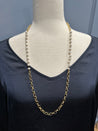 Sample Sale - White Sapphire and Gold Necklace