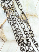 Bridgeland Pave Diamond Clasp and Chain | Ulka Rocks