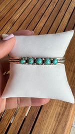 Kingman Blue Turquoise Sterling Silver Bracelet Cuffs | Ulka Rocks