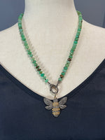 Sterling Silver and Gold Diamond Bee Pendants | Ulka Rocks