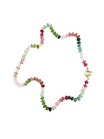 Afghan Pink Tourmaline 18" Necklace with 14K Gold Clasp | Ulka Rocks