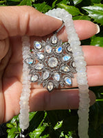 Blue Moonstone Starburst Koss Pendant | Ulka Rocks