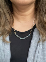 Tira Collection - Labradorite Paper Clip Chain Bracelet | Ulka Rocks