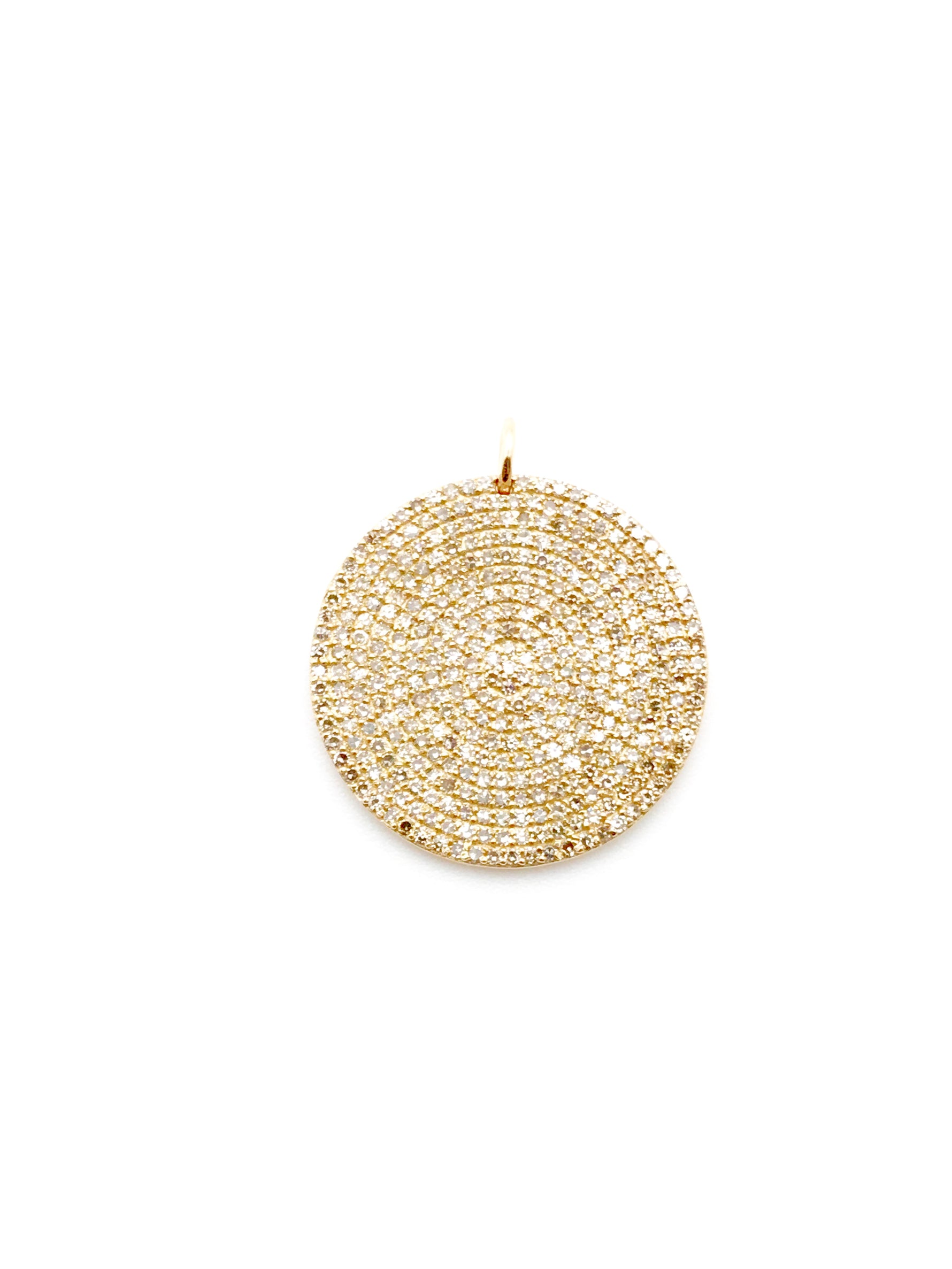Diamond Disc Pendant in 14K Gold | Ulka Rocks