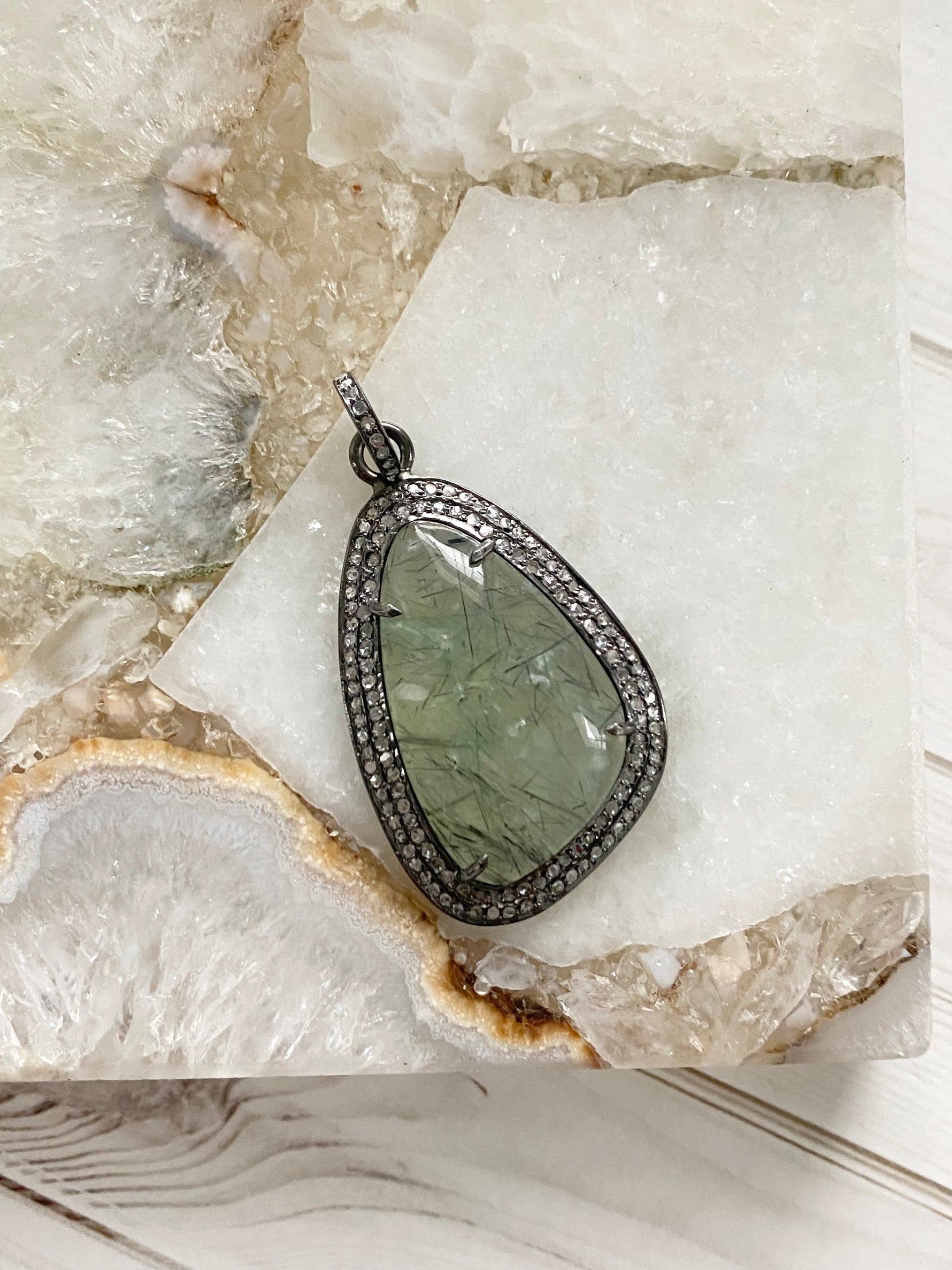 Prehnite Necklace and Pendant | Ulka Rocks
