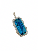 London Blue Necklace and London Blue Diamond Pendant | Ulka Rocks