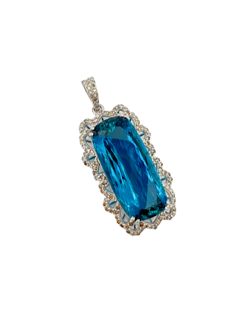London Blue Necklace and London Blue Diamond Pendant | Ulka Rocks