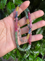 Rainbow Semi-precious Necklace 18.5-19.5 Inches | Ulka Rocks