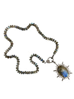 Blue Labradorite Necklace and Labradorite Starburst Pendant | Ulka Rocks