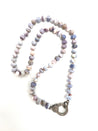 Lavender Opal Necklace and Pave Diamond Morganite Pendant