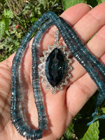 London Blue Marquise Pendant | Ulka Rocks