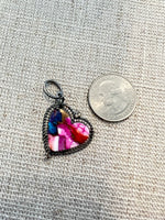 Rare Kingman Orange Turquoise Mohave Heart Pendants | Ulka Rocks